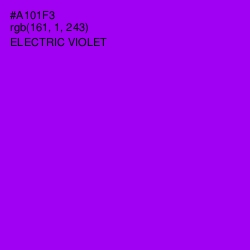 #A101F3 - Electric Violet Color Image