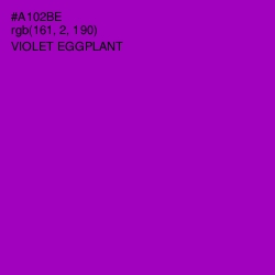 #A102BE - Violet Eggplant Color Image