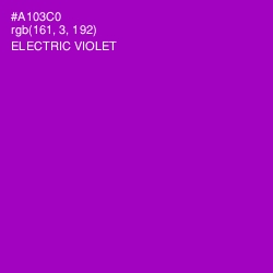 #A103C0 - Electric Violet Color Image