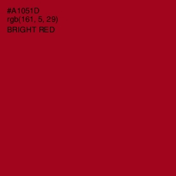 #A1051D - Bright Red Color Image