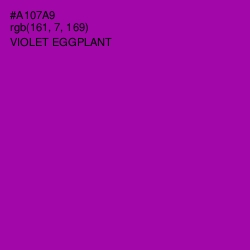 #A107A9 - Violet Eggplant Color Image