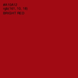 #A10A12 - Bright Red Color Image