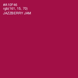 #A10F46 - Jazzberry Jam Color Image