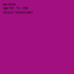 #A10F81 - Violet Eggplant Color Image