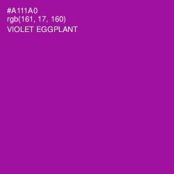 #A111A0 - Violet Eggplant Color Image