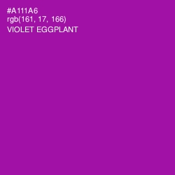 #A111A6 - Violet Eggplant Color Image