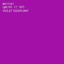 #A111A7 - Violet Eggplant Color Image