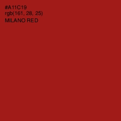 #A11C19 - Milano Red Color Image