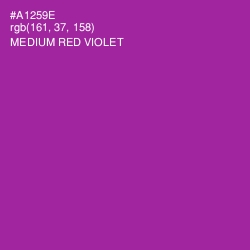 #A1259E - Medium Red Violet Color Image