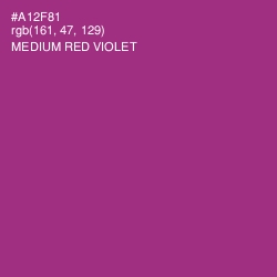 #A12F81 - Medium Red Violet Color Image