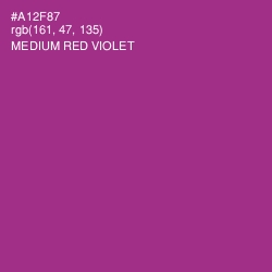 #A12F87 - Medium Red Violet Color Image