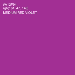 #A12F94 - Medium Red Violet Color Image