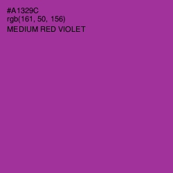 #A1329C - Medium Red Violet Color Image