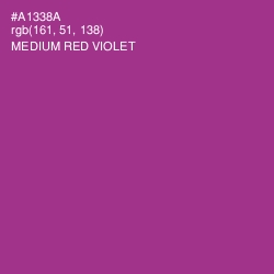#A1338A - Medium Red Violet Color Image
