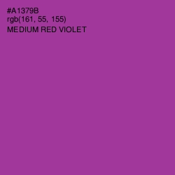 #A1379B - Medium Red Violet Color Image