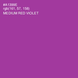 #A1399E - Medium Red Violet Color Image