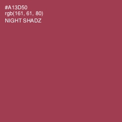 #A13D50 - Night Shadz Color Image
