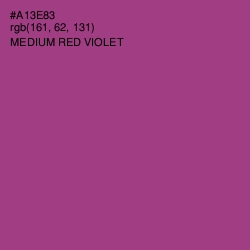 #A13E83 - Medium Red Violet Color Image