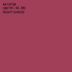 #A13F58 - Night Shadz Color Image