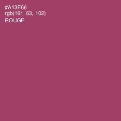 #A13F66 - Rouge Color Image