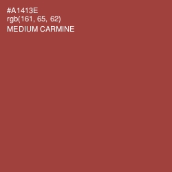 #A1413E - Medium Carmine Color Image