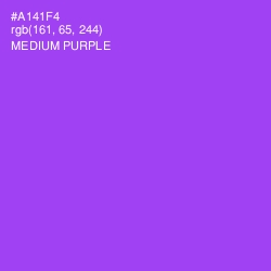 #A141F4 - Medium Purple Color Image