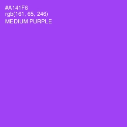 #A141F6 - Medium Purple Color Image