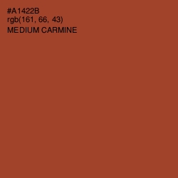 #A1422B - Medium Carmine Color Image