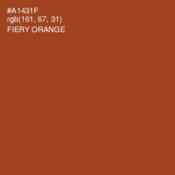 #A1431F - Fiery Orange Color Image