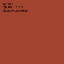 #A1432F - Medium Carmine Color Image