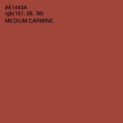 #A1443A - Medium Carmine Color Image