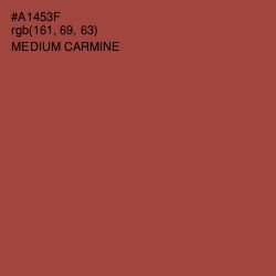 #A1453F - Medium Carmine Color Image