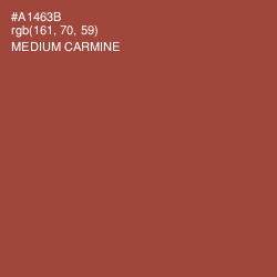 #A1463B - Medium Carmine Color Image