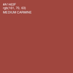 #A1463F - Medium Carmine Color Image