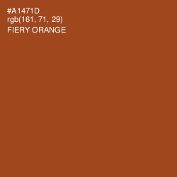 #A1471D - Fiery Orange Color Image