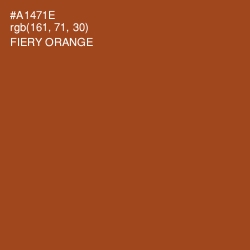 #A1471E - Fiery Orange Color Image