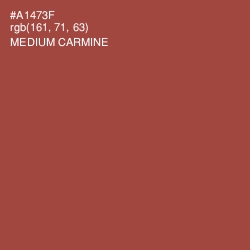 #A1473F - Medium Carmine Color Image