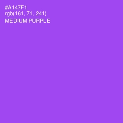 #A147F1 - Medium Purple Color Image