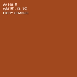 #A1481E - Fiery Orange Color Image
