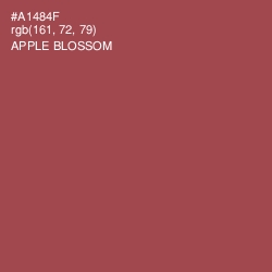 #A1484F - Apple Blossom Color Image