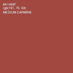 #A1493F - Medium Carmine Color Image