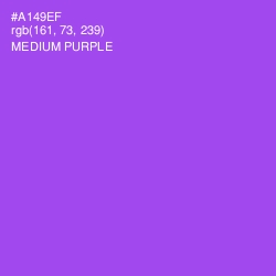 #A149EF - Medium Purple Color Image