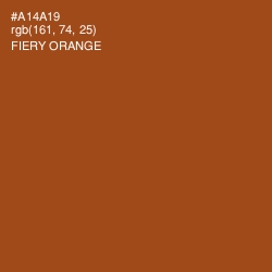 #A14A19 - Fiery Orange Color Image