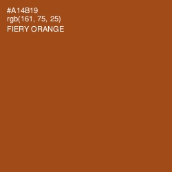 #A14B19 - Fiery Orange Color Image