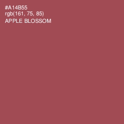 #A14B55 - Apple Blossom Color Image