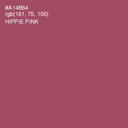 #A14B64 - Hippie Pink Color Image