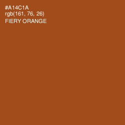 #A14C1A - Fiery Orange Color Image