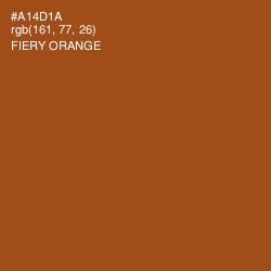 #A14D1A - Fiery Orange Color Image