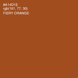 #A14D1E - Fiery Orange Color Image