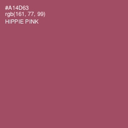 #A14D63 - Hippie Pink Color Image